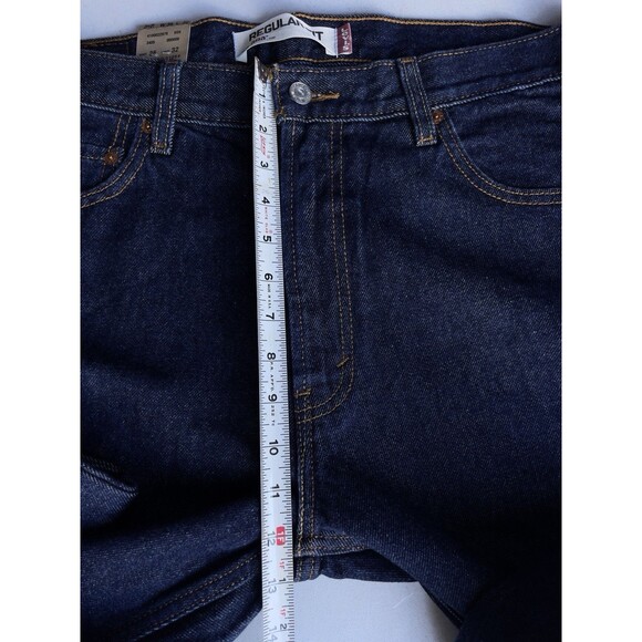 Vintage Y2K Levi’s 505 Regular Fit Straight Leg Men’s W36 L32 Dark Blue Jeans - Picture 13 of 15